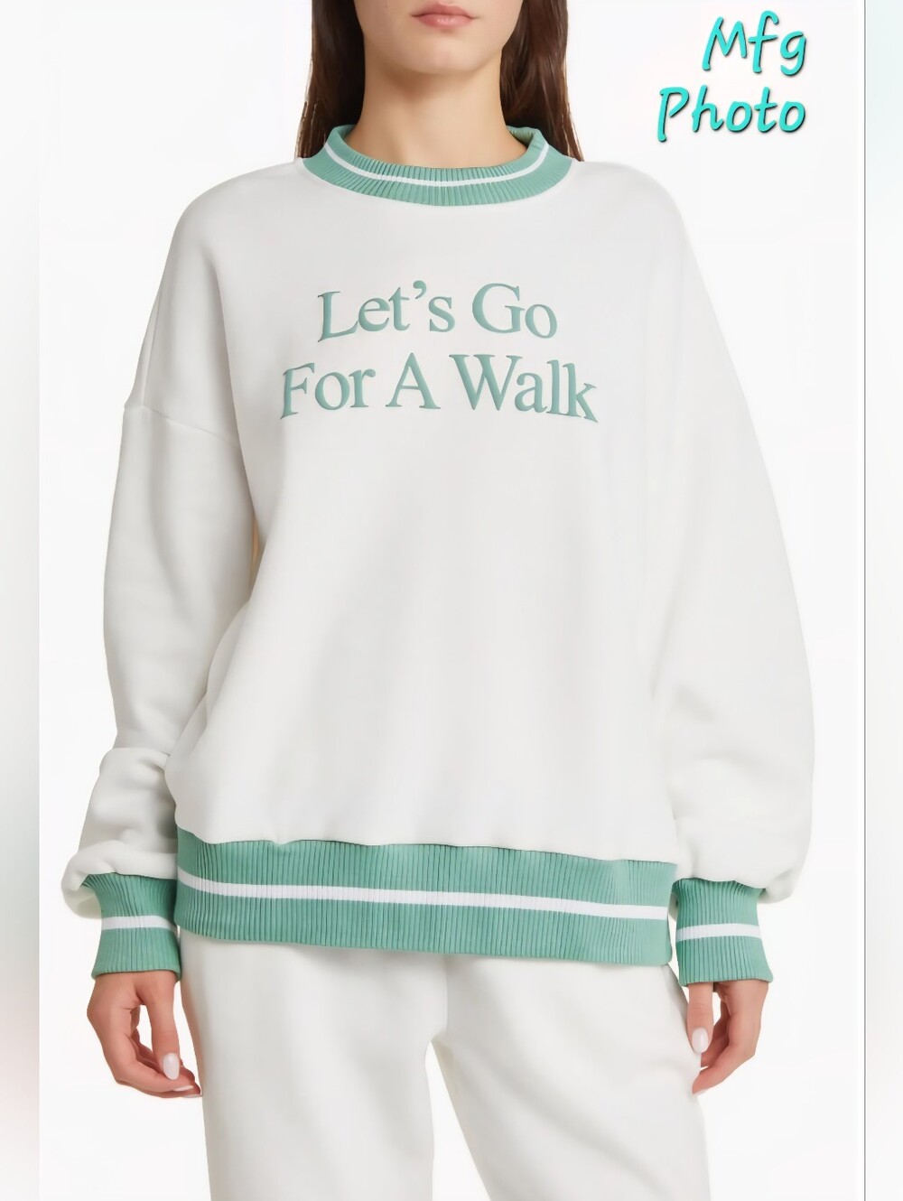 Yellow The Label Let's Go For a Walk Sweatshirt, Womens Small